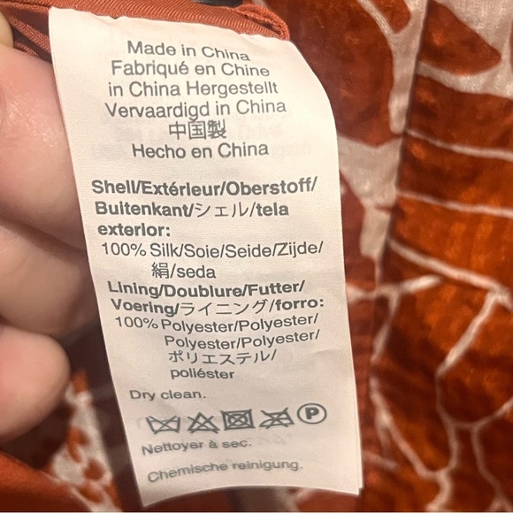 Madewell Womens 100%‎ silk sunflower season tie front mini dress size14 - Picture 6 of 6